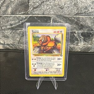 Pokemon 47/64 Tauros 1999‎ Vintage card from the Jungle Set. Mint/ Near Mint